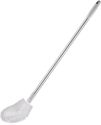 Stainless Steel Water Bucket Bottle Brush, Long Handle Scrubbing Brush, Bendable Brush Head Suitable for Cleaning 1 to 5 Gallon Buckets, 28 in Gray