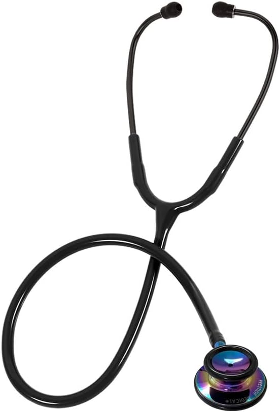 Prestige Medical Clinical LiteTM Stethoscope, Rainbow & Stealth/Black