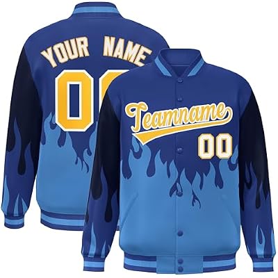 KXK Personalized Men Fashion Varsity Baseball Jacket Letterman Bomber Jacket Custom Stitched Name Number Logo