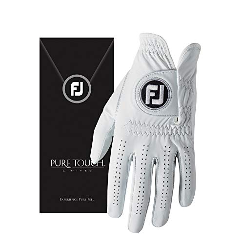 FootJoy Mens Pure Touch Limited Golf Gloves White Large, Worn on Right Hand