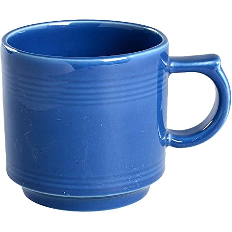 Fiesta Stackable Mug, 16oz Durable Ceramic, Lead-Free, DishwasherMicrowaveOven Safe Made in USA Dinnerware - Lapis