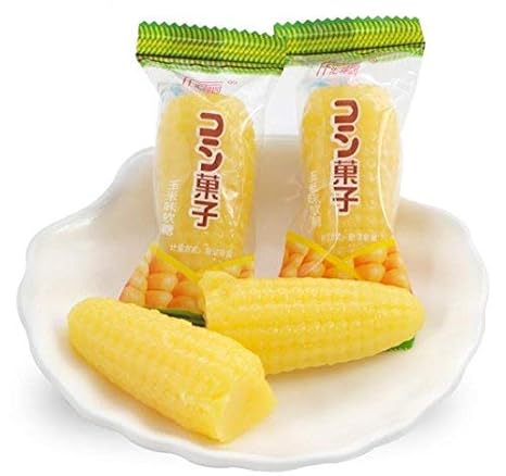 Chinese Snacks Candy: Sweet Corn Flavor Soft Candy or Jelly Drops 500g/17.6oz