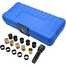 Spark Plug Repair Kit, M14x1.25 Spark Plug Rethread Kit Screw Tap Portable Carbon Steel Rethread Kit, Spark Plug Thread Repair Tool Auto Spark Plug Repair Tool with Portable Case