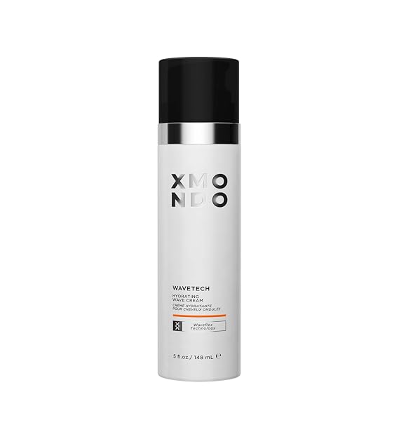 XMONDO Hair Wavetech Hydrating Wave Cream, Vegan Formula Wavy Hair Curl Cream with Coconut and Argan Oil for Definition, Breakage Protection, and Hair Hydration, 5 Fl. Oz