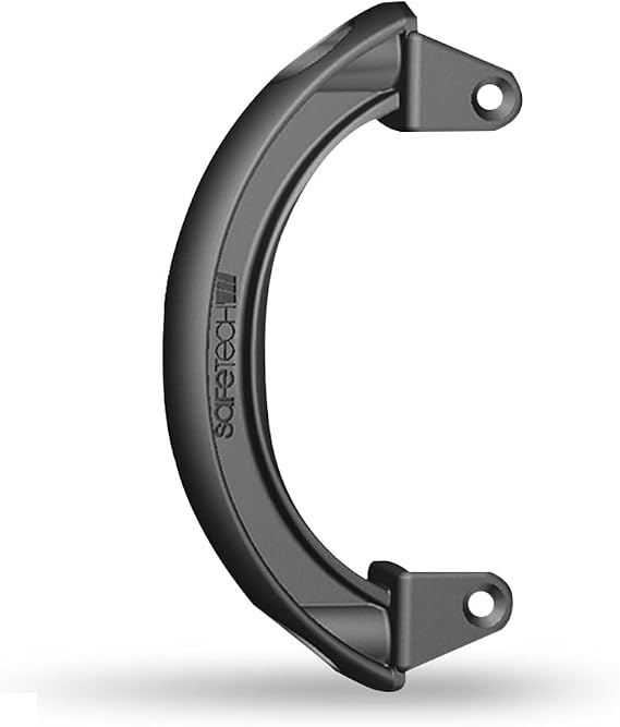 Safetech Hardware SHDL-150 Polymer Pull Gate Handle | Side Fixing Legs, Easy Alignment & Added Strength | Left & Right Reversible | Aluminum, Vinyl/PVC, Wood | Any Square Post Gates - Black
