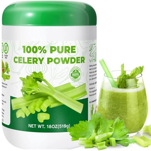 18oz Celery Powder - Dried Vegetable Celery Juice Powder, Natural & Vegan, Perfact for Smoothie And Baking Flavoring, Soups, Sauces, Cocktails, Salad Dressings510g