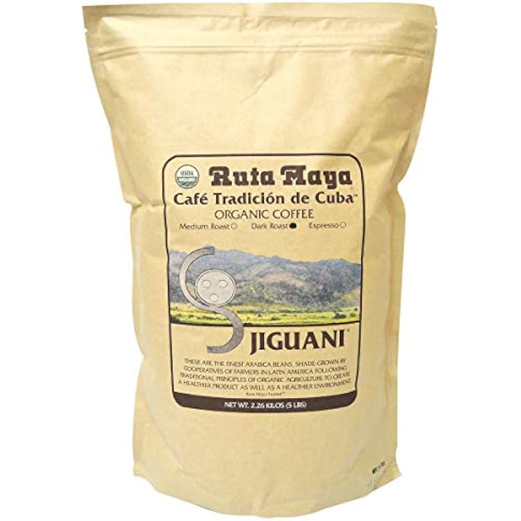 Ruta Maya USDA Organic Jiguaní Dark Roast Whole Bean Coffee 5 lb. Bag