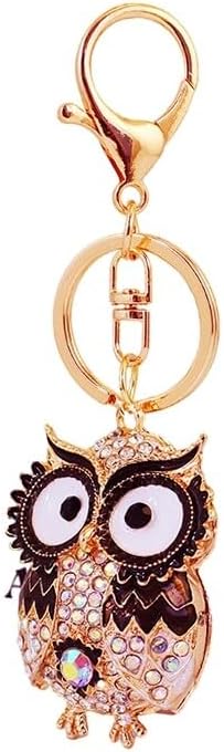 SEADEAR Rhinestones Owls Car Keychain Cute, Car Keys for Women Gilrs Rhinestone Animal Key Chains Key Ring Purse Bag Charms