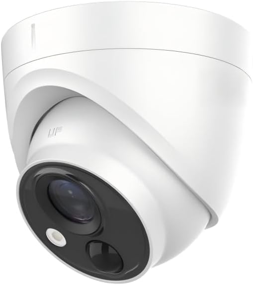 DS-2CE71H0T-PIRLO 5MP PIR アナログセキュリティカメラ、4イン1 TVI/CVI/AHD/CVBS、CCTVセキュリティ監視BNC出力2.8mmワイドエンジェルレンズ、EXIR 6.5フィートIR距離、ストロボライトアラーム、IP67定格。