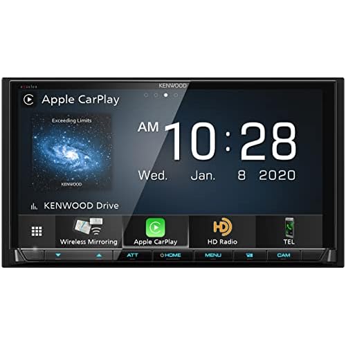 KENWOOD eXcelon DMX907S 6.95 Digital Multimedia Bluetooth Car Stereo with USB, AMFM HD Radio, Double DIN, Wireless Apple CarPlay and Android Auto, SiriusXM