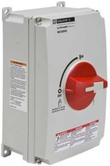 SCHNEIDER ELECTRIC Switch Motor Disconnect 60A 3P Nema 4X MD3604X 50A .333V 0.75" Window Size, Split Core Ct