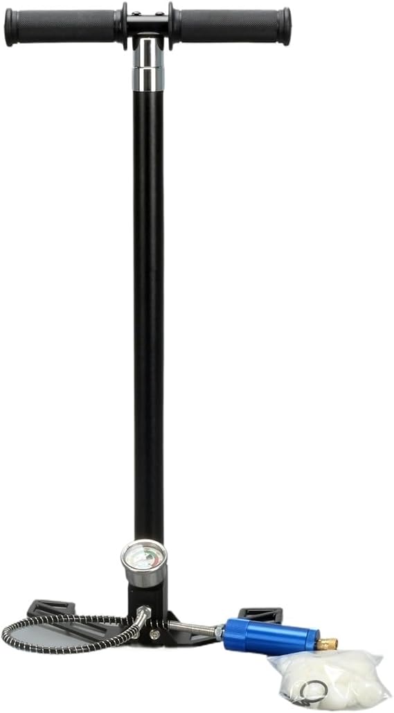 4 Stage PCP Pump High Pressure PCP Hand Air Pump 4500psi 300bar(Silver)