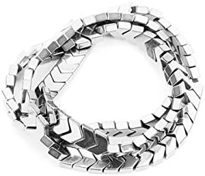 Calvas DC Wholesale 95pcs/lot Gold Color Black Hematite Beads 6mm Wavy Arrow Shape Spacer Beads Charms for DIY Bracelets Jewelry Making - (Color: Silver Color)
