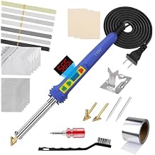 Plastic Welding Kit Deluxe -UL Certified LED Digital Adjustable Temperature Plastic Welder 100W Iron- Professional Grade Plastic Repair Kit for Automotive Car Bumper, Toy, Kayak, Tank Repair