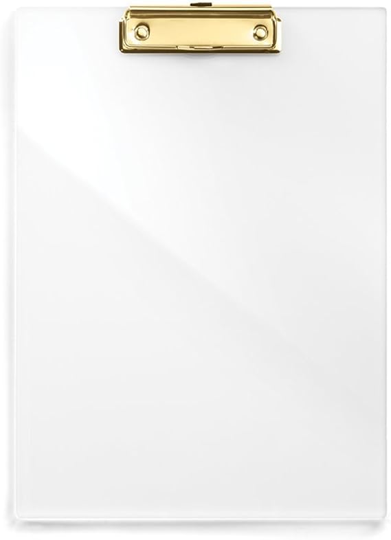 Clear Acrylic Clip Board | Writes with polish anywhere you go. A sleek clear acrylic clipboard that holds letter-size documents for home or office.