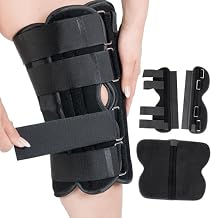 Alpha Medical 14 Long Adjustable Three Panel Orthopedic Knee Immobilizer Supportive & Adjustable Side Panels Knee Brace Stabilizer Knee Immobilization L1830