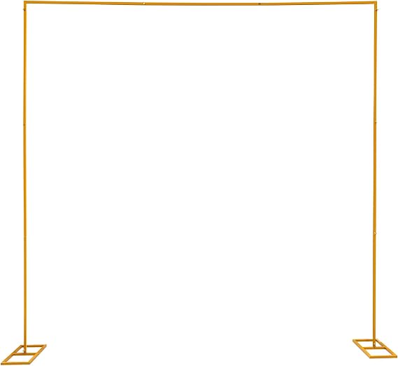 Wedding Arch Backdrop Stand, 9.8ft Square Metal Arch, Heavy Duty Balloon Arch Stand for Baby Showers, Weddings, Banquet Decorations, Birthday Parties, and Anniversaries