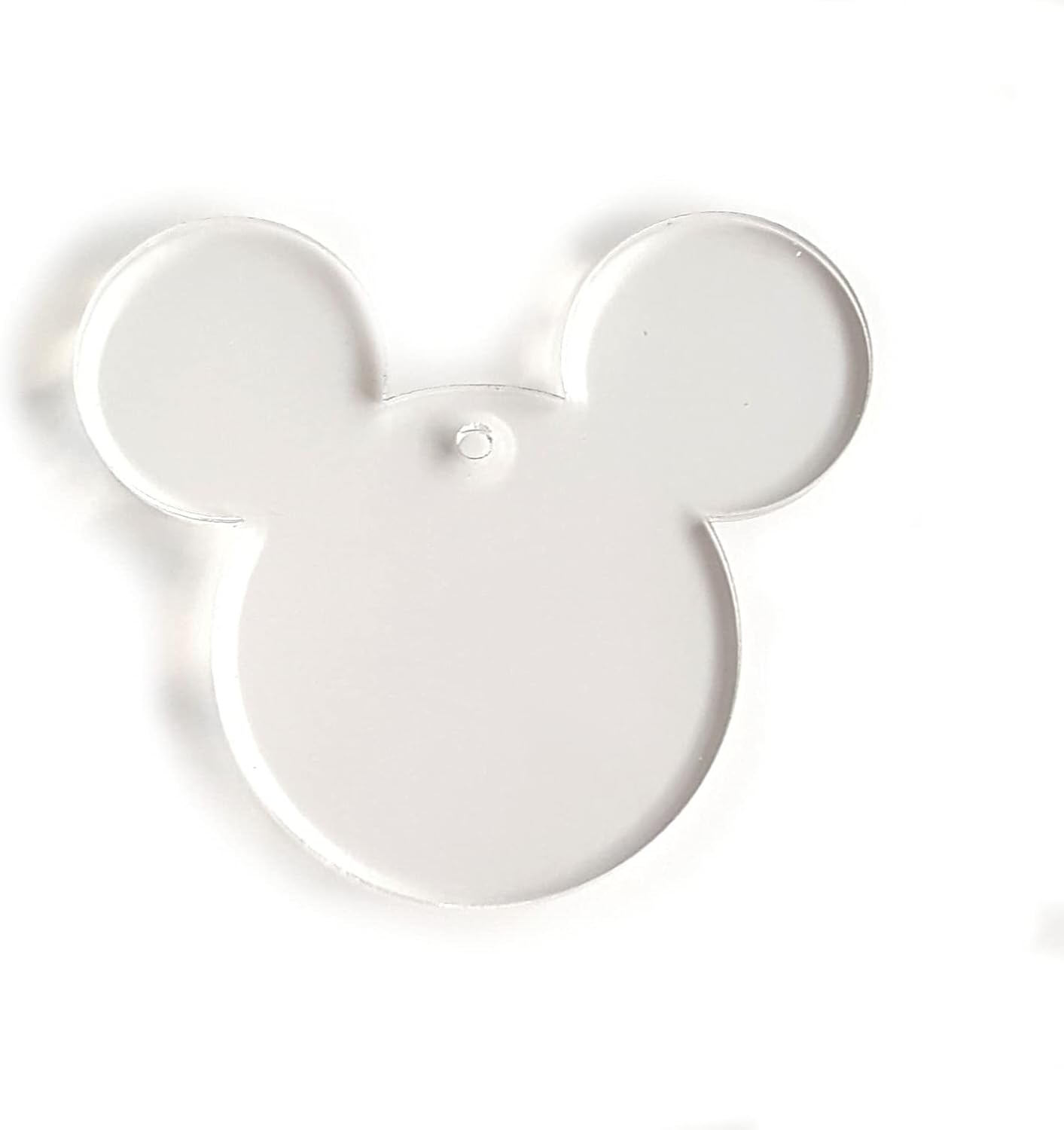 25 Acrylic Blank Keychains Mickey Mouse Clear 18 Thick Optional Key Ring