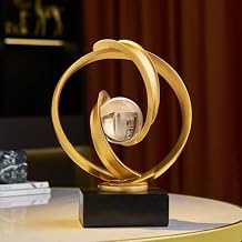 Modern Gold Statue Decor for Living Room, Abstract Art Sculptures Home Decor Accents for Coffee Table TV Stand Bookshelf, Resin Decorations for Dining Room Office Bedroom