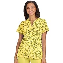 KOI | SmileyWorld Amazed Women's 1-Pocket Print Scrub Top