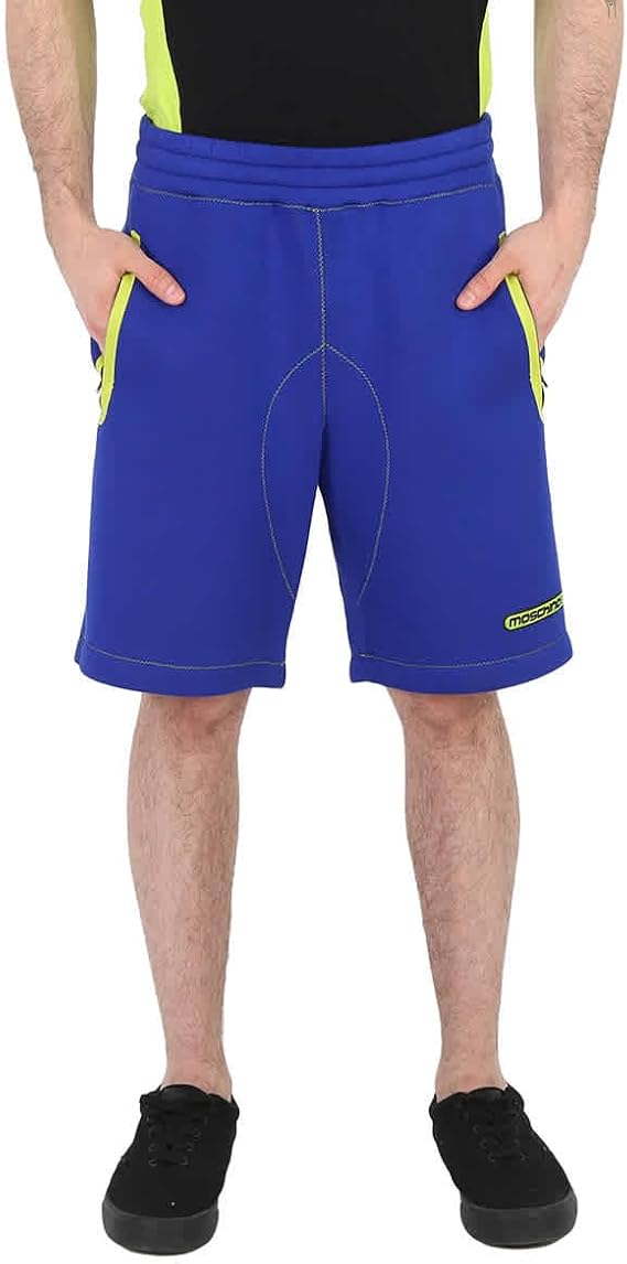 Moschino Men's Logo-Print Jersey Track Shorts, Brand Size 46 (Waist Size 30") Navy