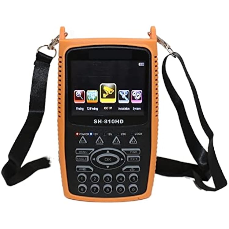 Satellite Finder, Digital Satellite Finder Combo Satellite Finder DVB S2 T2 C Satellite Signal Finder SATHERO SH-810HD Camera Tester CCTV AHD,for Adjusting Sat DishS2 T2 C CCTV
