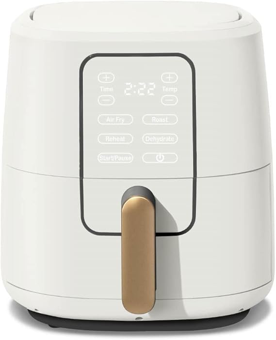 6 Quart Touchscreen Air Fryer (Color : White Icing)