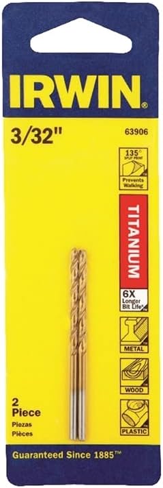 Drill 3/32 Tin Jl 135' Carded