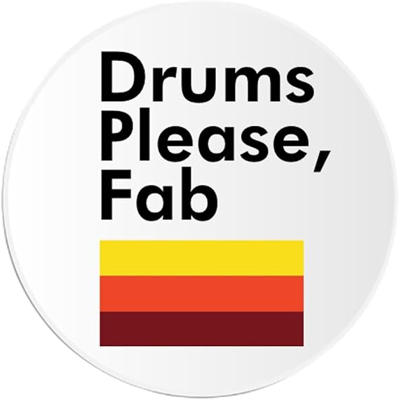 Drums Please Fab - 10 Pack Circle Stickers 3 Inch - The Strokes Music Indie Rock Fan