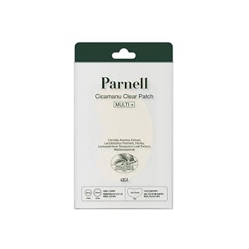 Parnell Cicamanu Clear Patch Multi+ | Hydrocolloid Acne Pimple Blemish Spot Stickers | Cica Manuka Honey | 3 Sizes Day & Night Total 48 Count 10mm x24, 12mm x20, Large x4