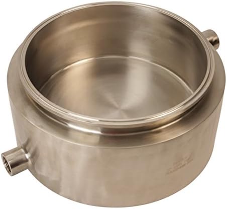 Sanitary Tank | Tri Clamp 10 inch x 4 in. w/ 1/2 in. Weld Base Jacketed - Stainless Steel SS304 - Glacier Tanks