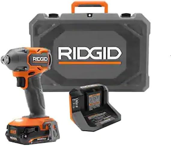 RIDGID 18V BRUSHLESS Cordless 4-Mode Impact Driver KIT with 2.0 AH MAX Output Battery, CH