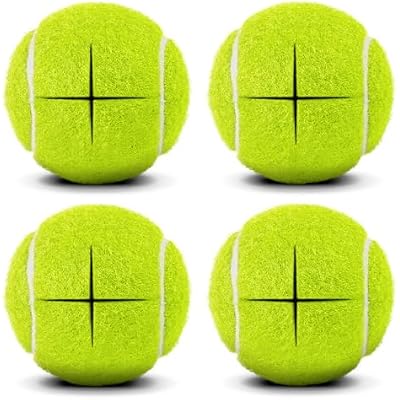 Precut Tennis Balls for Walkers, 4 PCS Heavy Duty Walker Accessories, Walker Tennis Balls Precut for Easy Installation, Universal Walker Glide Balls for Seniors, Furniture Legs & Floor Protection