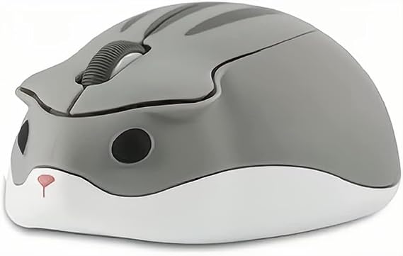 Wireless Mouse Bluetooth Cute Hamster Shape Kawaii Fun Portable Silent Lightweight Quiet Cordless Gaming Mice for PC Laptop Computer Mac iPad Pro MacBook Pro/Air Kids Boys Girls Women Men Gift