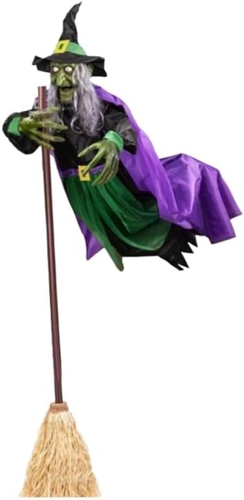 Animated Hovering Witch Scary Animatronics Props For Garden Yard Lawns Indoor Decoration Party Supplies Halloween Decoration