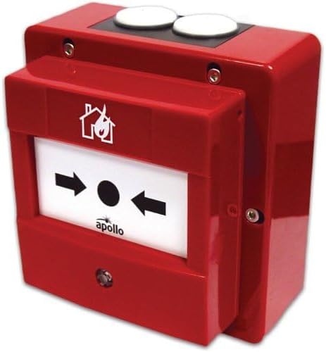 Apollo 58200-951APO Discovery Series Waterproof Manual Call Point with Isolator, 170° viewable LED for Outdoor, Red