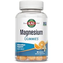 KAL Magnesium Citrate Gummies - Relaxation, Bone, Muscle and Cellular Energy Support - 330mg Magnesium Supplement - Orange Vanilla Flavor - Non-GMO, Vegetarian - 60 Magnesium Gummies