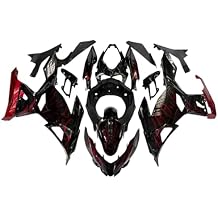 Motorcycle Fairing Kit Fit for 2018-2023 Kawasaki Ninja 400 EX400 Fairings 18 19 20 21 22 23 EX 400 Injection Bodywork ABS Plastic Motorcycle Body Panel Body Frame (Black)
