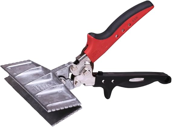 Malco S9R 9" Hand Seamer 9-Inch Die Cast Zinc Jaws for Aluminum Roof Flashing, Coil Stock & Fascia | 7:1 Compound Leverage | Ergonomic Redline Handle