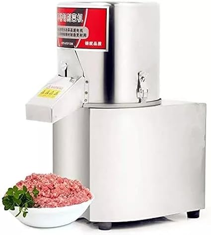 110V Commercial Electric Vegetable Chopper & Meat Grinder - 550W Stainless Steel Food Processor with Adjustable Thickness, 120kg/h Capacity