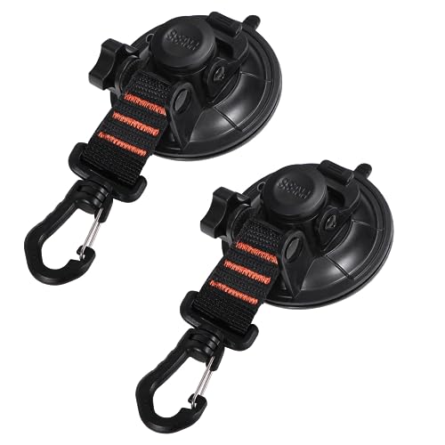 REDCAMP Heavy Duty Suction Cup Anchor with Securing Hook Tie Down, Removable Camping Tarp Accessory as Car Side Awning, 2 Pieces4 Piecces6 Piecces8 Piecces