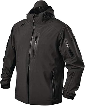 BLACKHAWK! Men's Large Black Tactical Softshell Jacket Black, Poly Bag