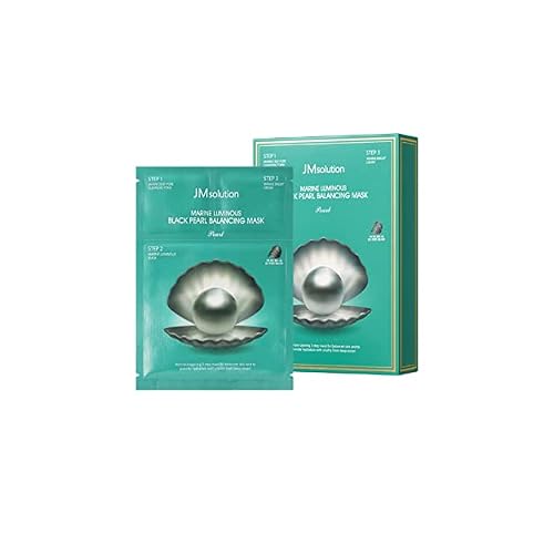 JMsolution Marine Luminous Black Pearl 3 Step Mask 10 Sets | Bubble Cleanser  Black Sheet Mask  Finishing Cream | Oil & Moisture Balance Korean Skincare Set | K-Beauty Face Mask Kit