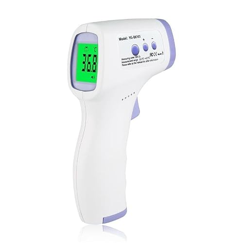 Digital Non-Contact Thermometer Gun Model Memory Battery Operated Baby Child Cat Dog Ambient Object Dining Pool