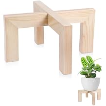 Vigordream Plant Stand, Indoor/Outdoor Wood Plant Holder, Single Flower Pot Stand, Sturdy Planter Stands, Fit 5-9 Inch Pots