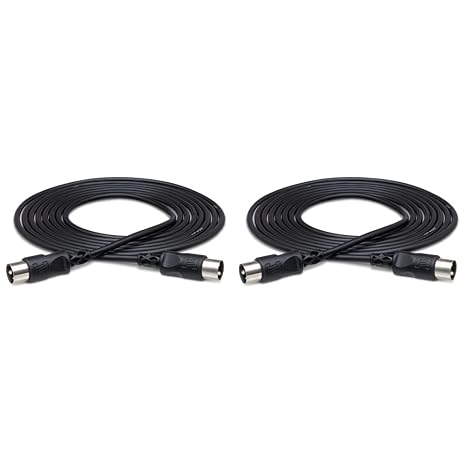 Hosa 5-Pin DIN to 5-Pin DIN MIDI Cables, 5 Feet and 10 Feet