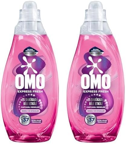 OMO Express Fresh Vibrant Colors Colorful and Black Liquid Laundry Detergent 1480 ml 2 pack