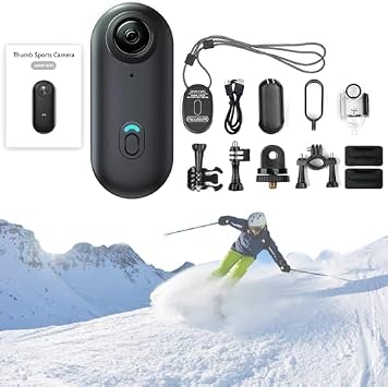 POV Camera, Wearable Action Body Camera, 4K Pocket Action Cam, 170 Wide Angle, for Cycling, Diving, Skiing (Black 4k,256G)