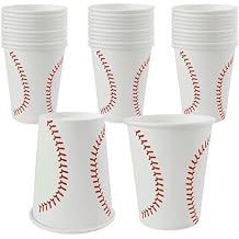 Baseball Party Cups Bulk 9OZ Paper Cups Beverage Baseball Cups Baseball Party Decorations Game Day Baseball Baby Shower Baseball Birthday Party Supplies (30)