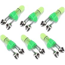 Fishing Bell and Night Light Kit, 20 Pcs Fish Bite Bait Alarm Bell with LED Light for Night Fishing